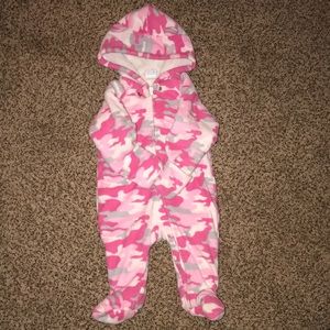 Healthtex Baby Girls Full Body Hooded Bodysuit